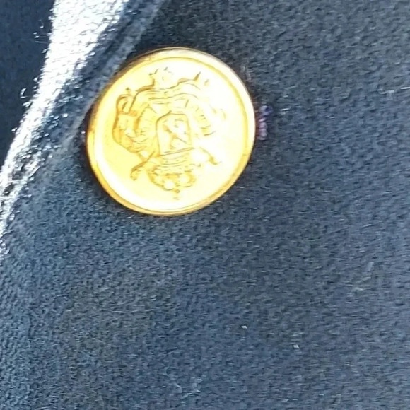 Haggar Mens 100% Pure Wool Mens Suit Jacket Gold Buttons Size 42 in Blue - Picture 11 of 12